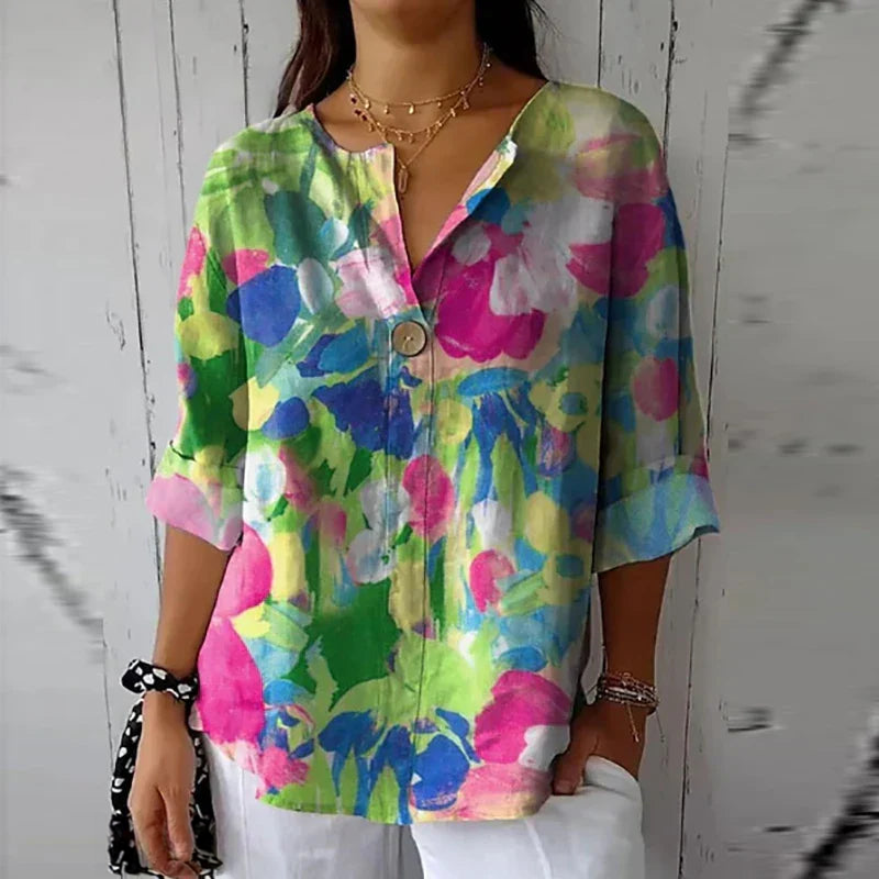 Flora | Blouse décontractée à imprimé floral
