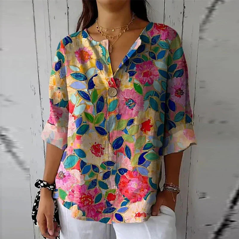 Flora | Blouse décontractée à imprimé floral