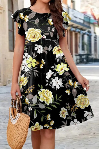 Vivienne | Robe à manches volantées pour l'été