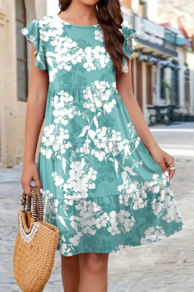 Vivienne | Robe à manches volantées pour l'été