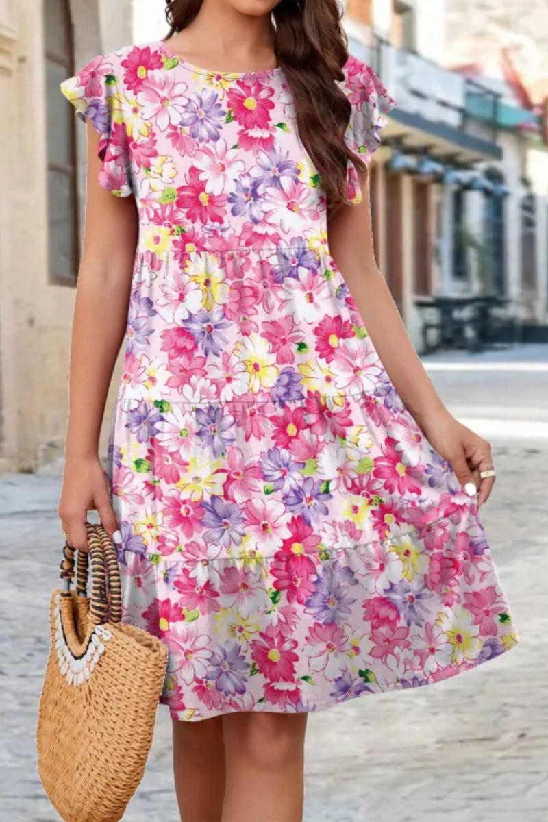 Vivienne | Robe à manches volantées pour l'été