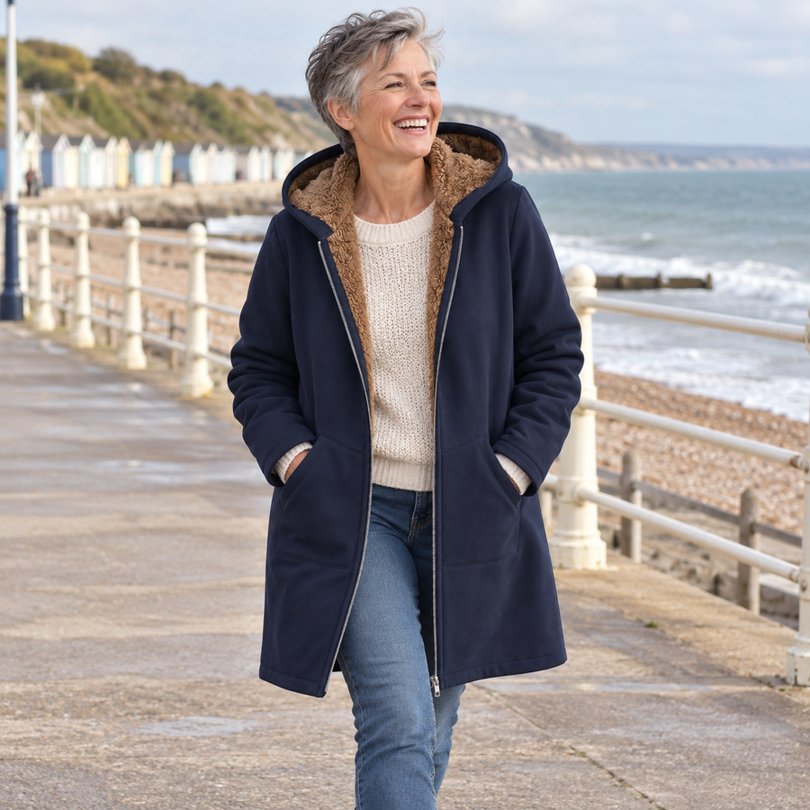 Manteau Capuche Doublé Douillet