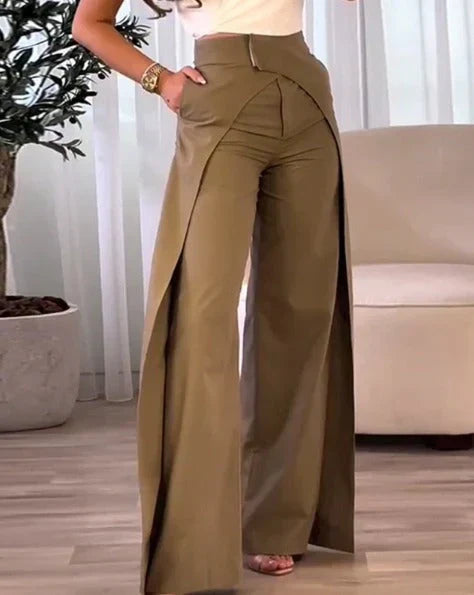 Pantalons élégants à taille haute pour femmes