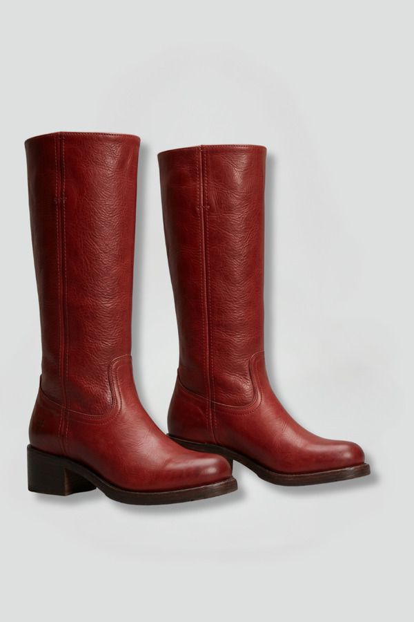 Botas Altas de Salto Bloco sem Atacadores