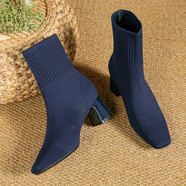 Bottines à Tige Souple et Talon Bloc