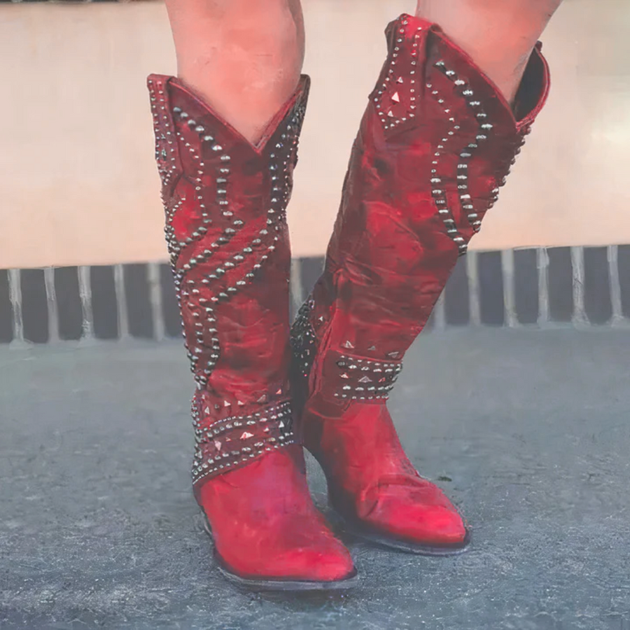 Bottes Hautes à Talon Bloc Western