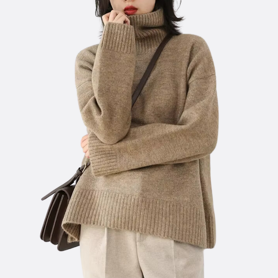Pull Col Roulé Oversize Coupe Ample