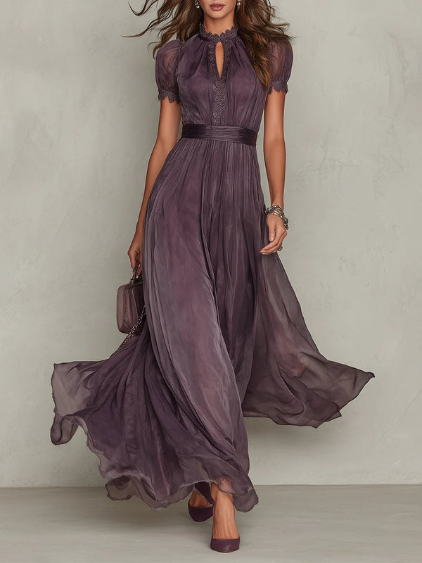 Petra - Robe Longue Élégante Dentelle et Détails Raffinés