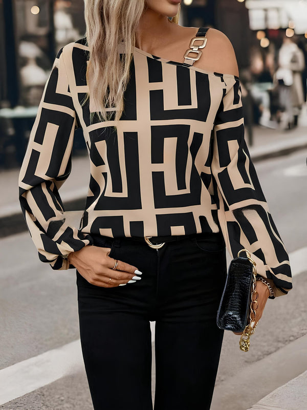 Chemise à motifs modernes Yelena