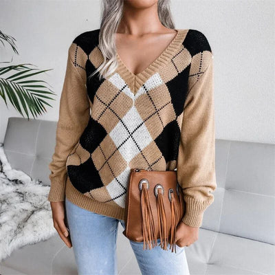 Charlize | Pull en maille à col en V confortable