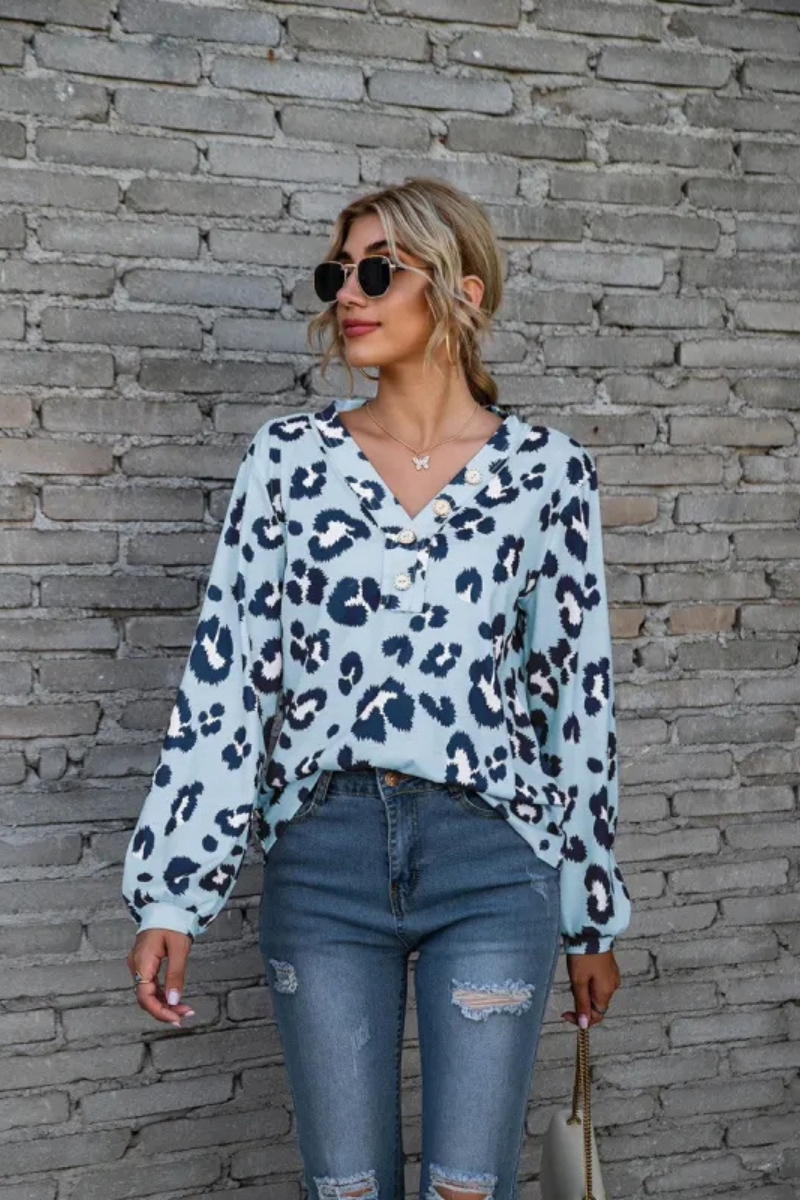 Zadie | Leopard Loose Long Sleeve Tops