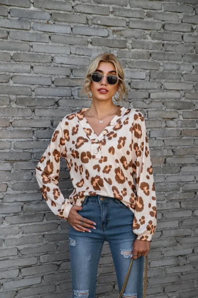 Zadie | Leopard Loose Long Sleeve Tops