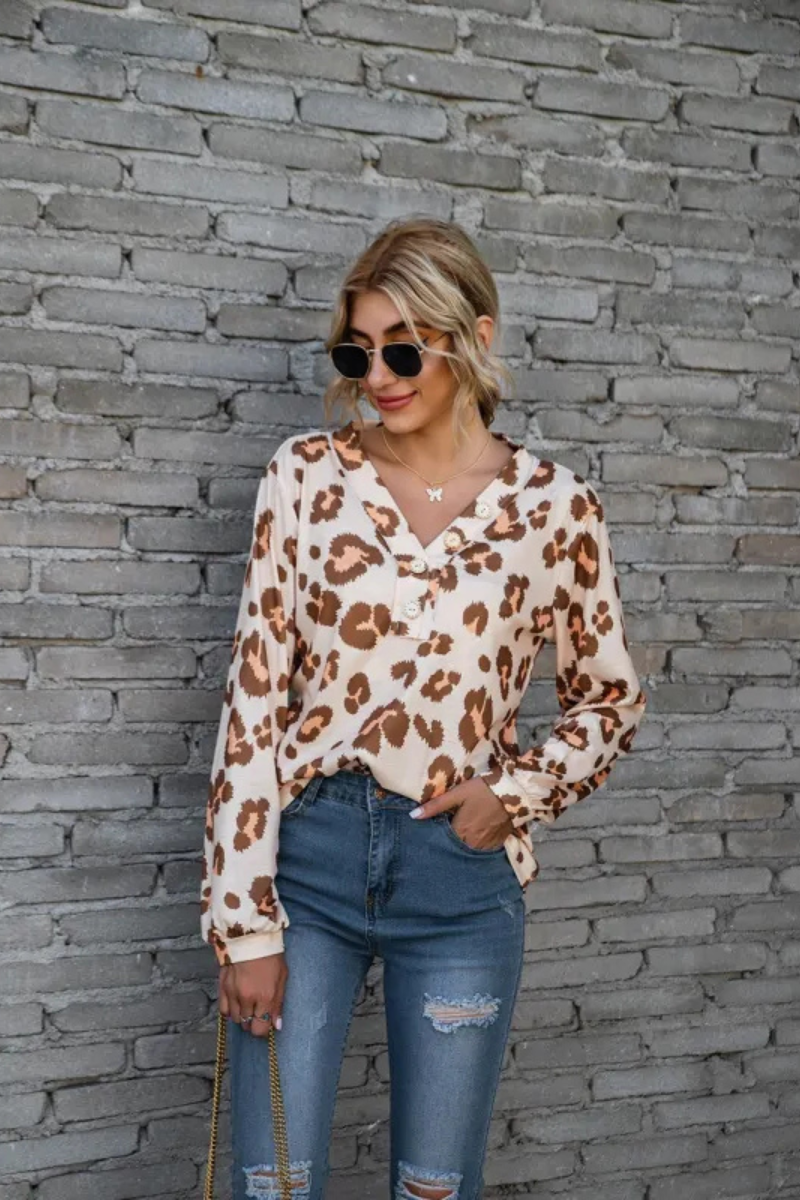Zadie | Leopard Loose Long Sleeve Tops