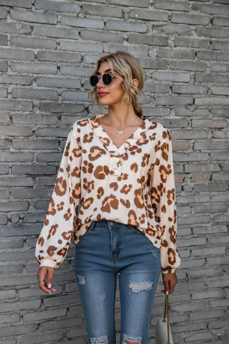 Zadie | Leopard Loose Long Sleeve Tops
