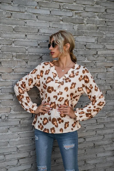 Zadie | Leopard Loose Long Sleeve Tops