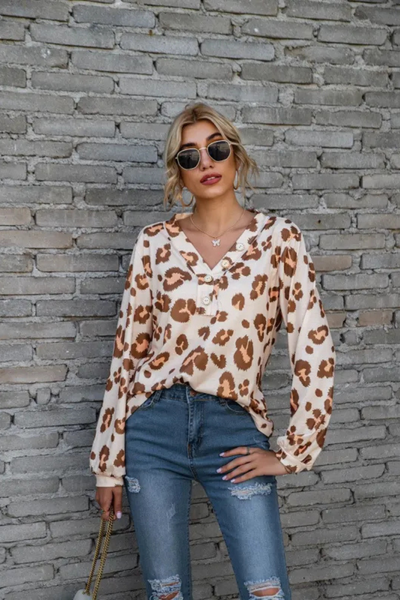 Zadie | Leopard Loose Long Sleeve Tops