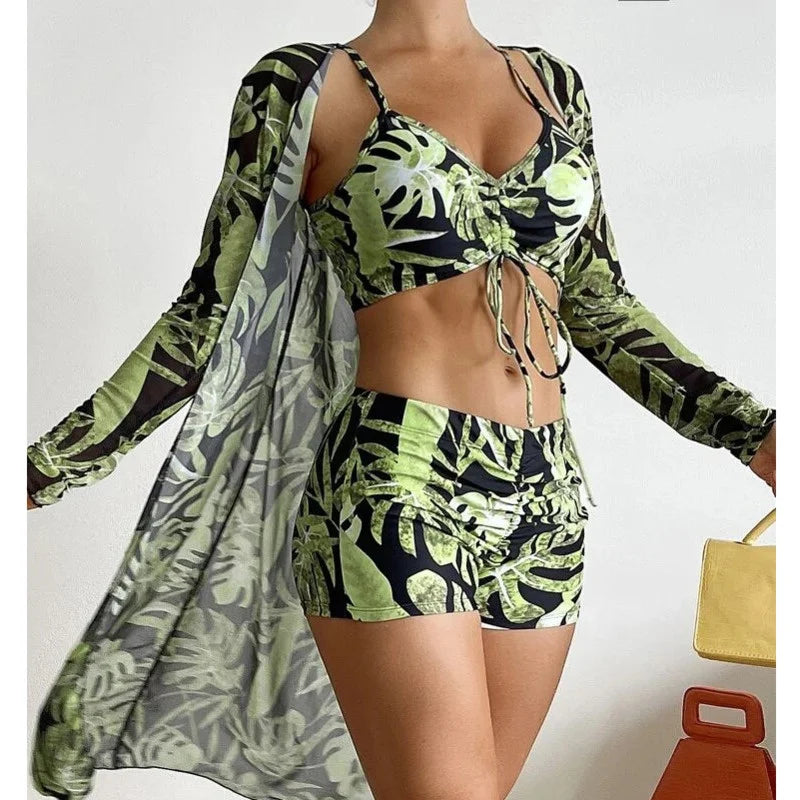 Olivia® | 3 en 1 - haut de bikini + pantalon + kimono