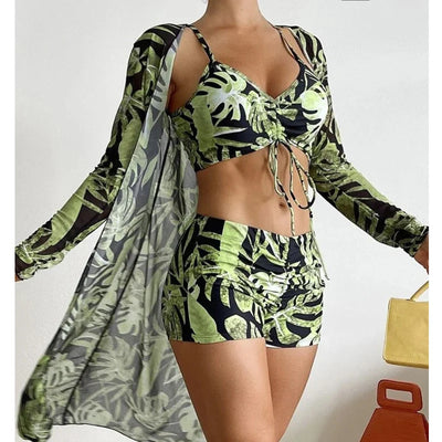 Olivia® | 3 en 1 - haut de bikini + pantalon + kimono
