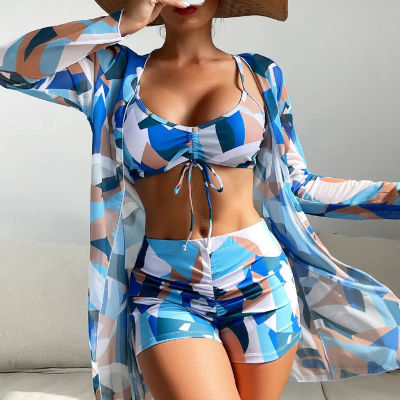 Olivia® | 3 en 1 - haut de bikini + pantalon + kimono