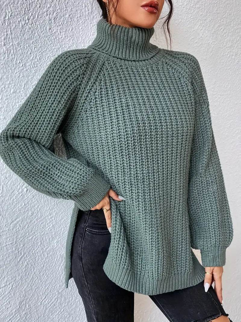 Pull Col Roulé Élégant et Chaud