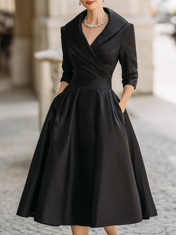 Robe Midi Scarlett - Élégance Intemporelle et Raffinée