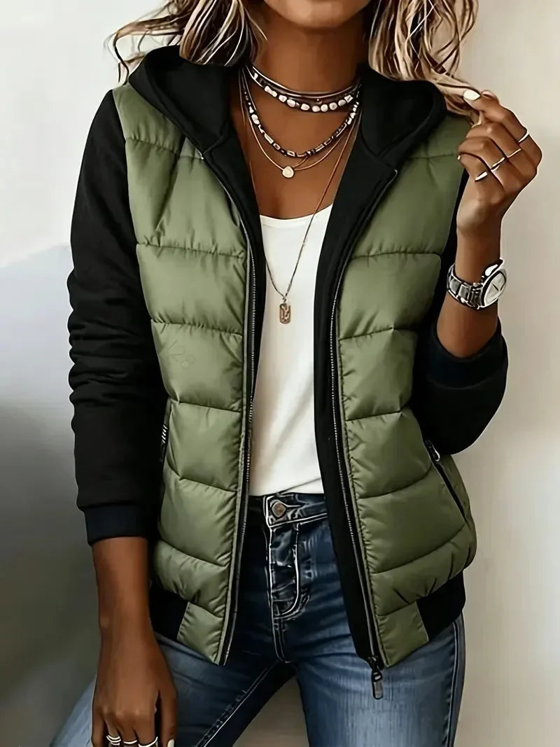Veste Matelassée Capuche Design Coloré