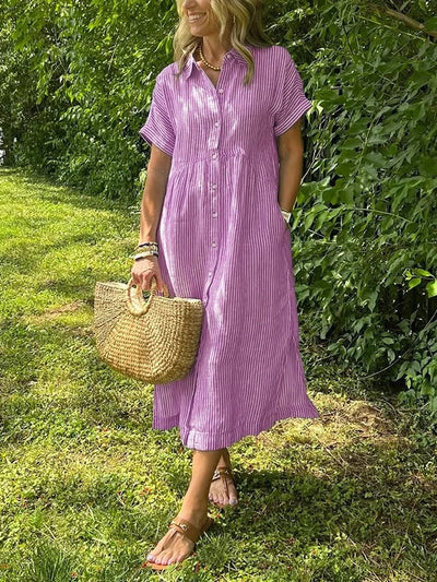 Arabella™ | Robe chemise à rayures