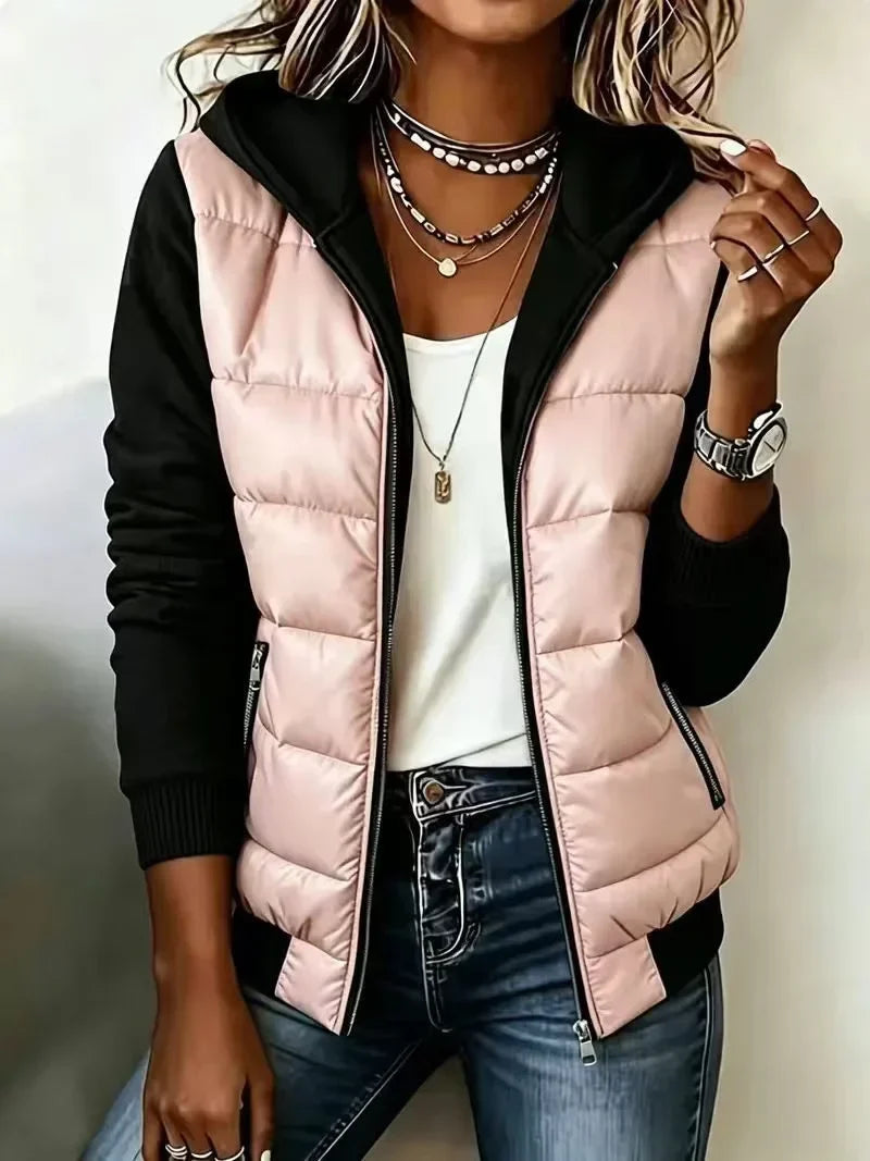 Veste Matelassée Capuche Design Coloré