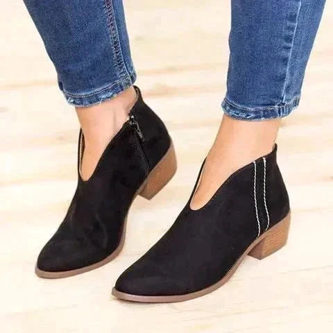 Bottines Pratiques à Glissière Confort