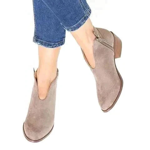 Bottines Pratiques à Glissière Confort