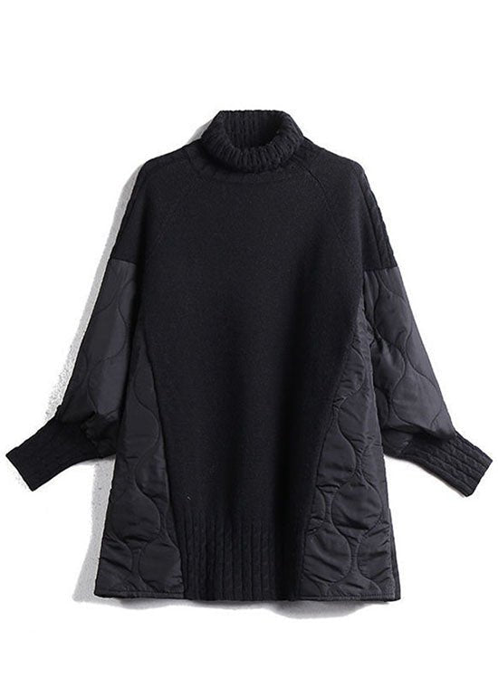 Pull matelassé — vue arrière, silhouette ample