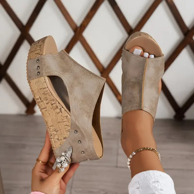Barbara® | Sandales à plateforme en cuir