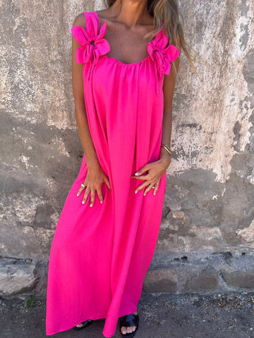 Robe Fleurie Encolure U - Elegance Intemporelle