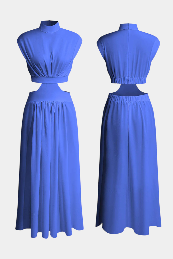 Jocelyn Ensemble long minimaliste avec encolure haute et ouverture latérale