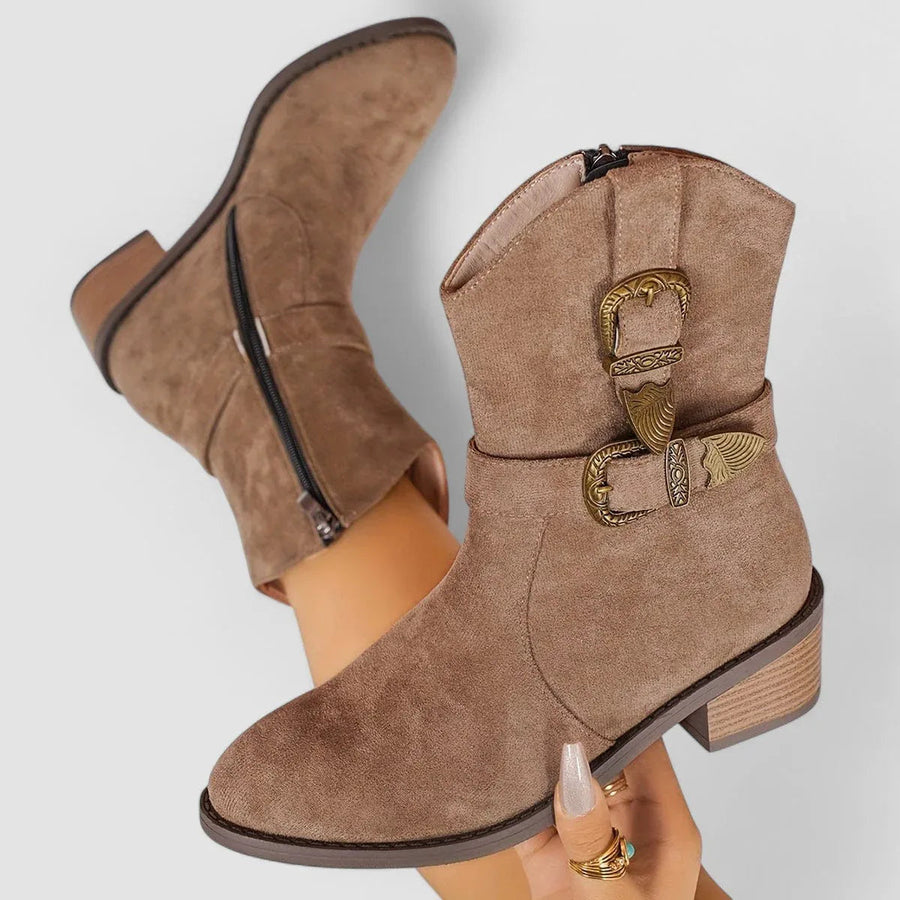 Botins Western de Tacão de Bloco