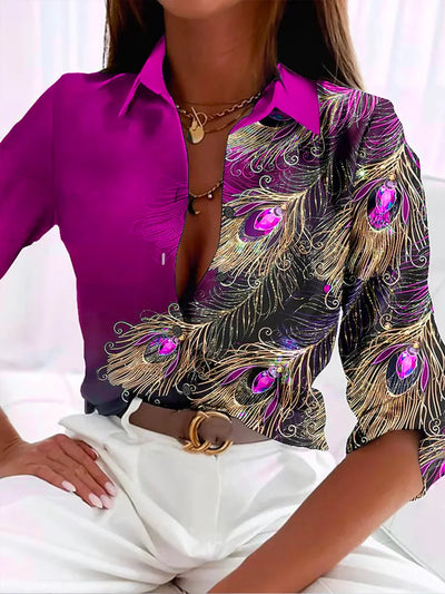 Blouse à plumes pour femmes