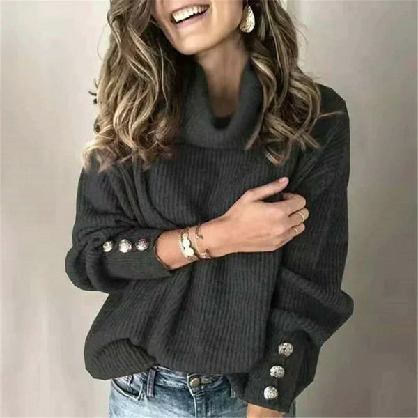 Camisola de Gola Redonda com Corte Minimalista e Intemporal