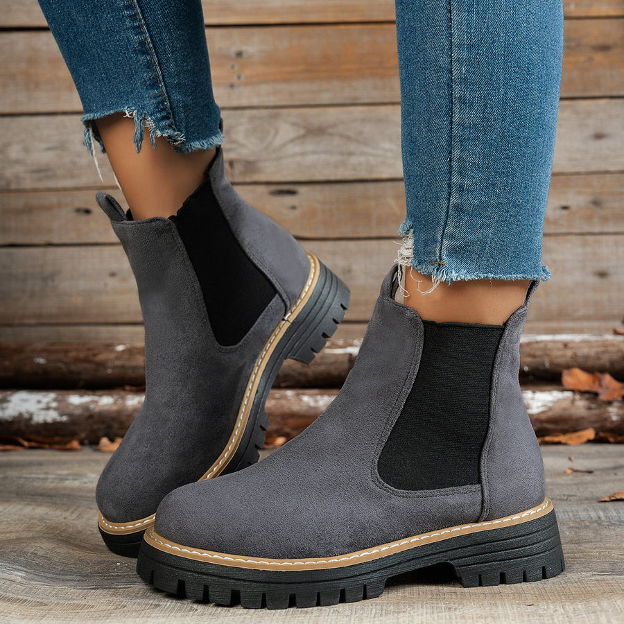 Bottines Cheville Enfiler Facile