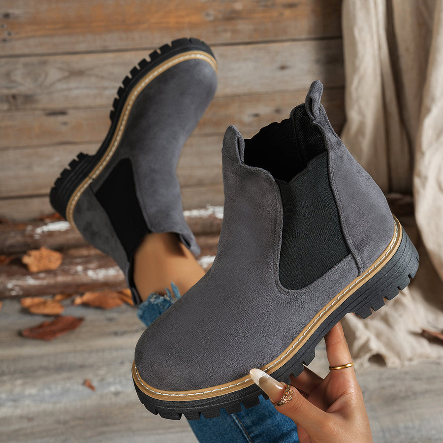Bottines Cheville Enfiler Facile