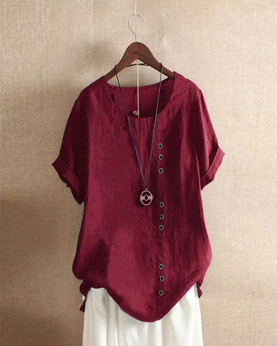 Blouse à manches courtes pour femmes
