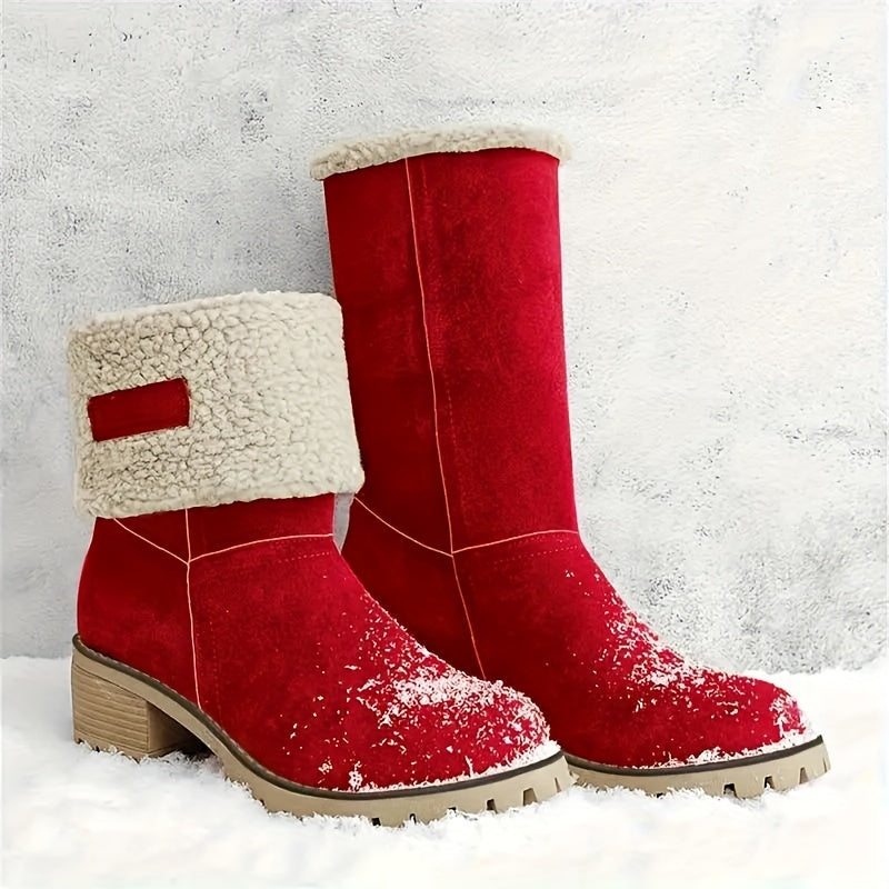 Botins com Revers Acolhedor e Salto de Bloco