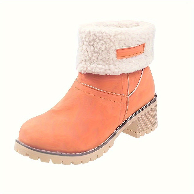 Botins com Revers Acolhedor e Salto de Bloco
