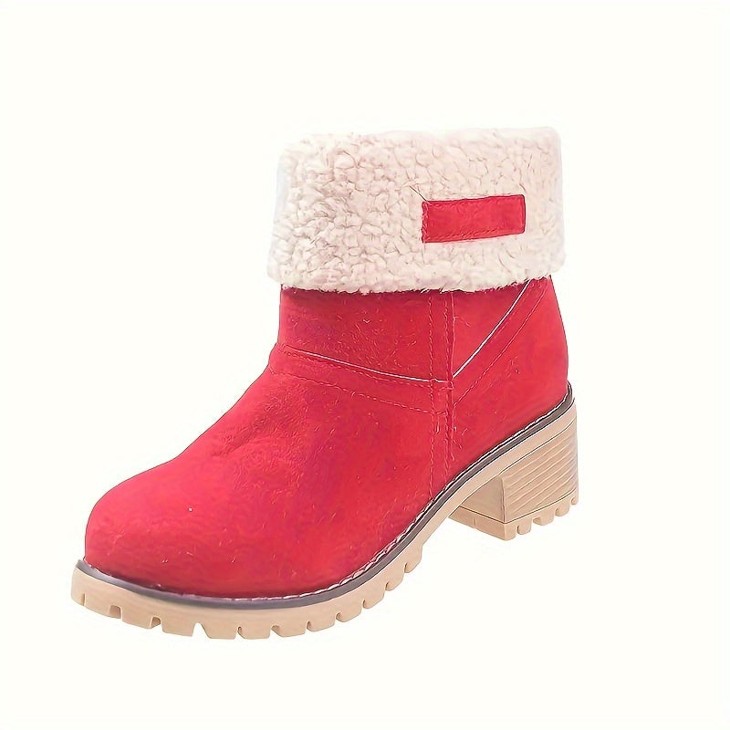 Botins com Revers Acolhedor e Salto de Bloco