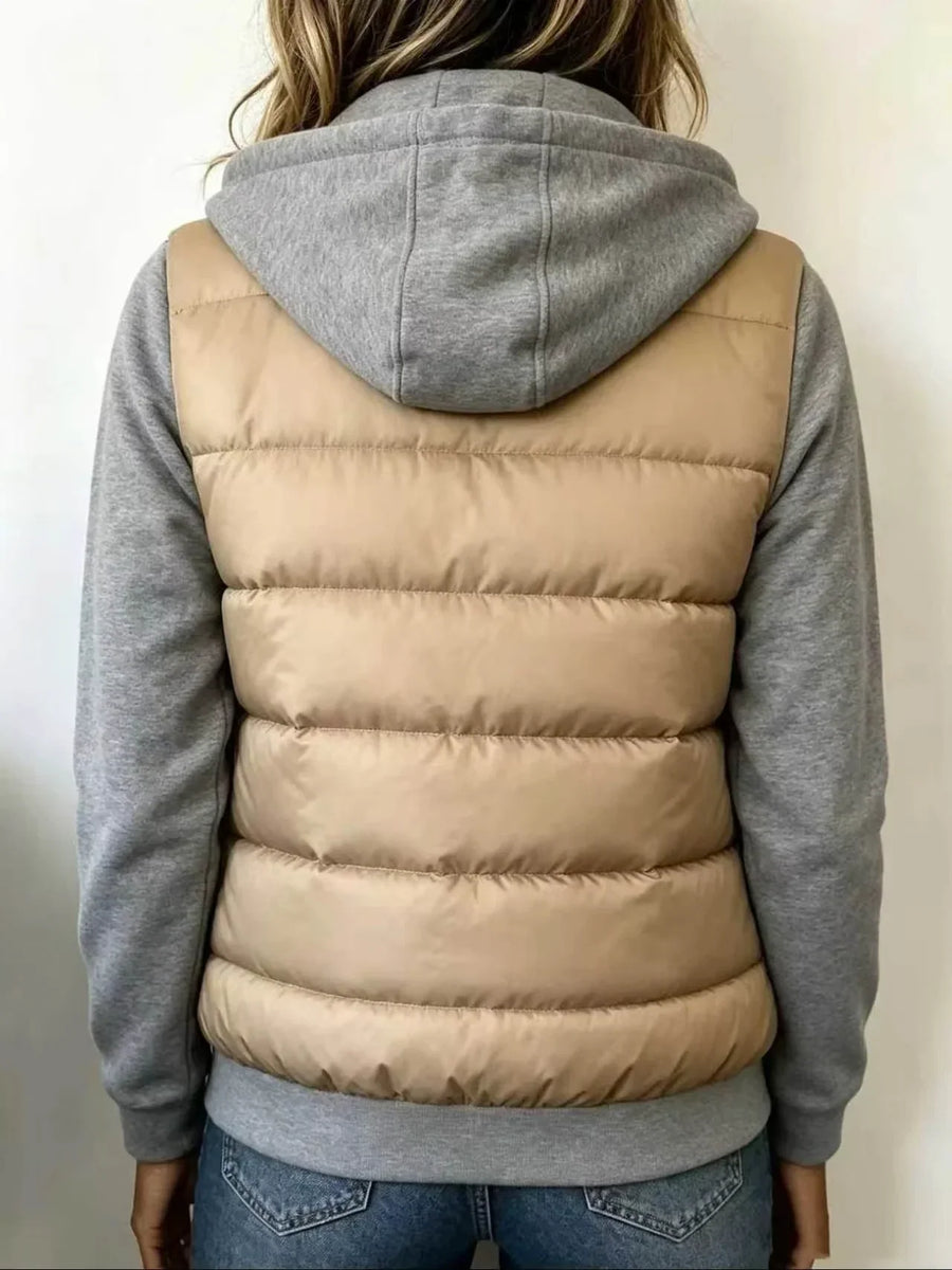 Veste Matelassée Capuche Design Coloré