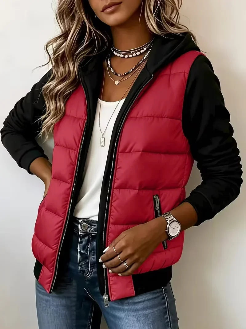 Veste Matelassée Capuche Design Coloré