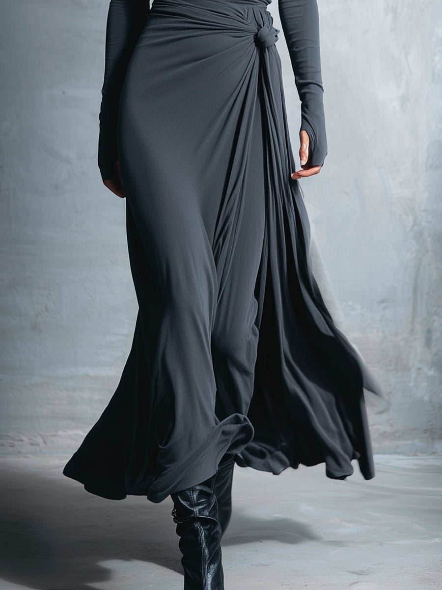Robe Alba — détail du nœud latéral raffiné