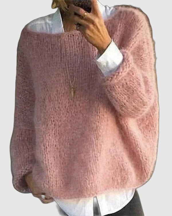 Pull Oversize Col Bateau Tombé Souple