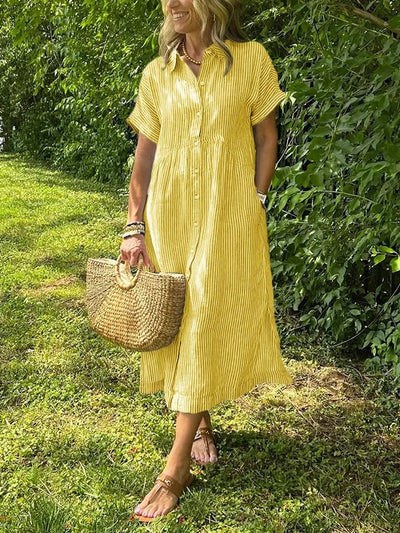 Arabella™ | Robe chemise à rayures