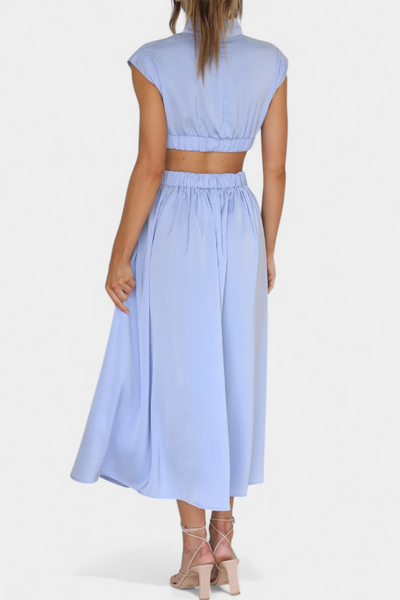 Jocelyn Ensemble long minimaliste avec encolure haute et ouverture latérale