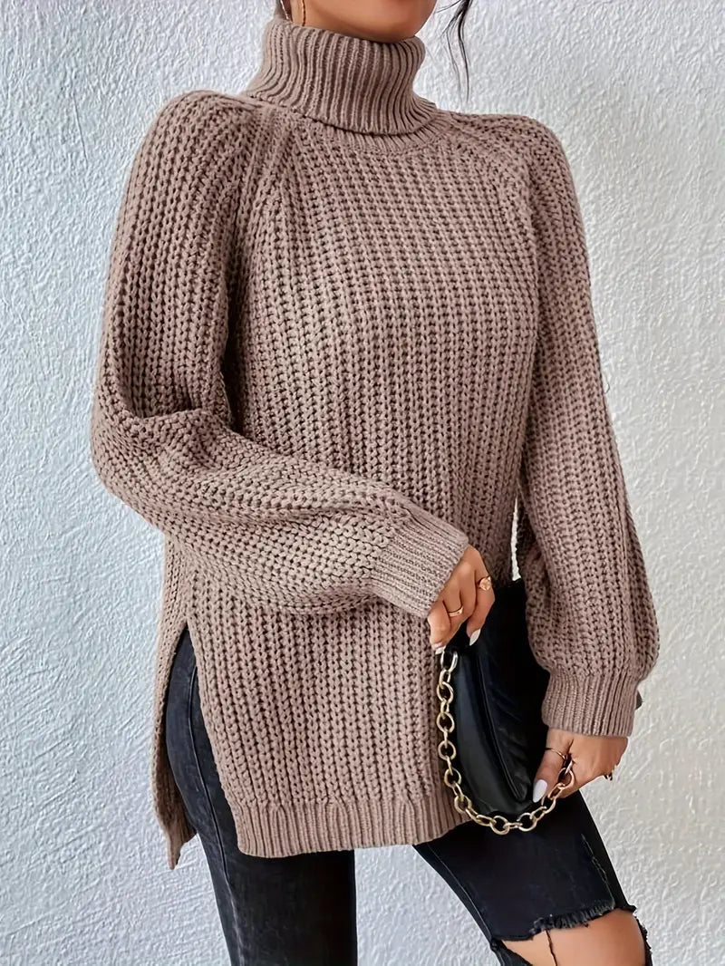 Pull Col Roulé Élégant et Chaud